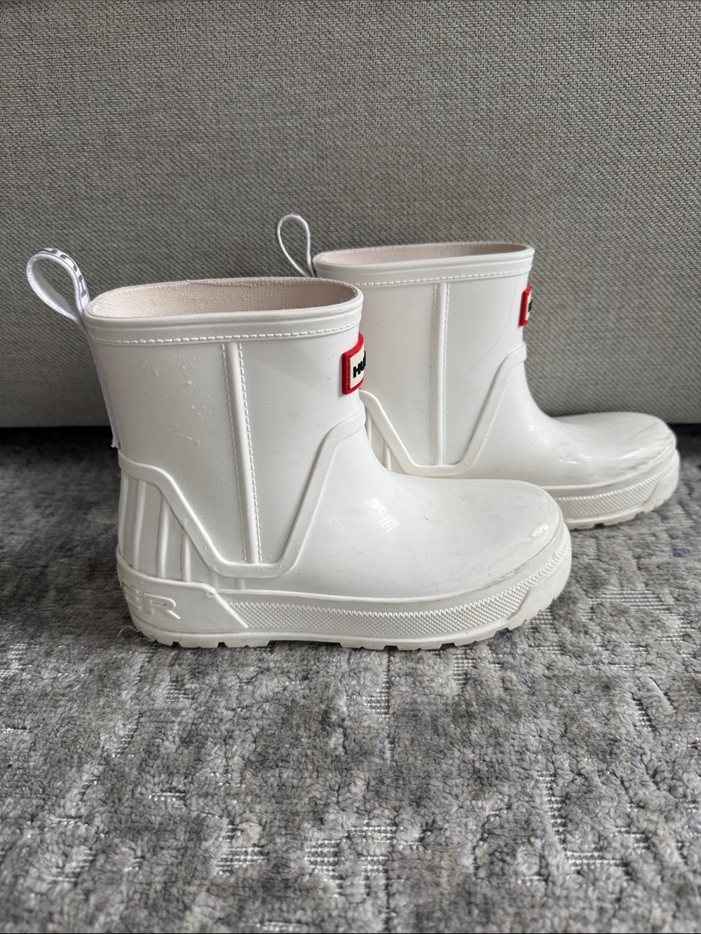 Hunter Kids White Short Rain Boots - Picture 2 of 6